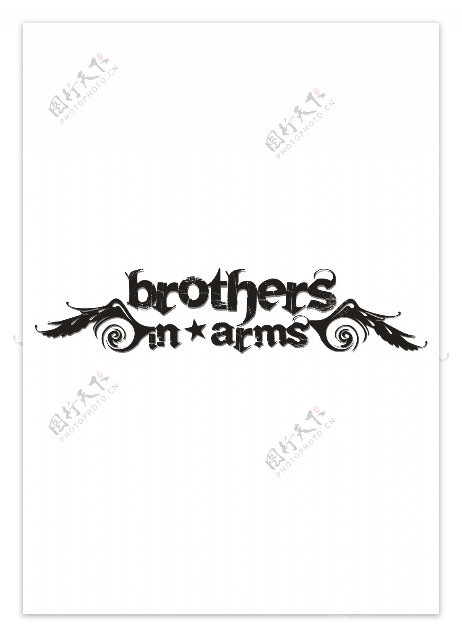 Brothersinarmslogo设计欣赏Brothersinarms乐队LOGO下载标志设计欣赏
