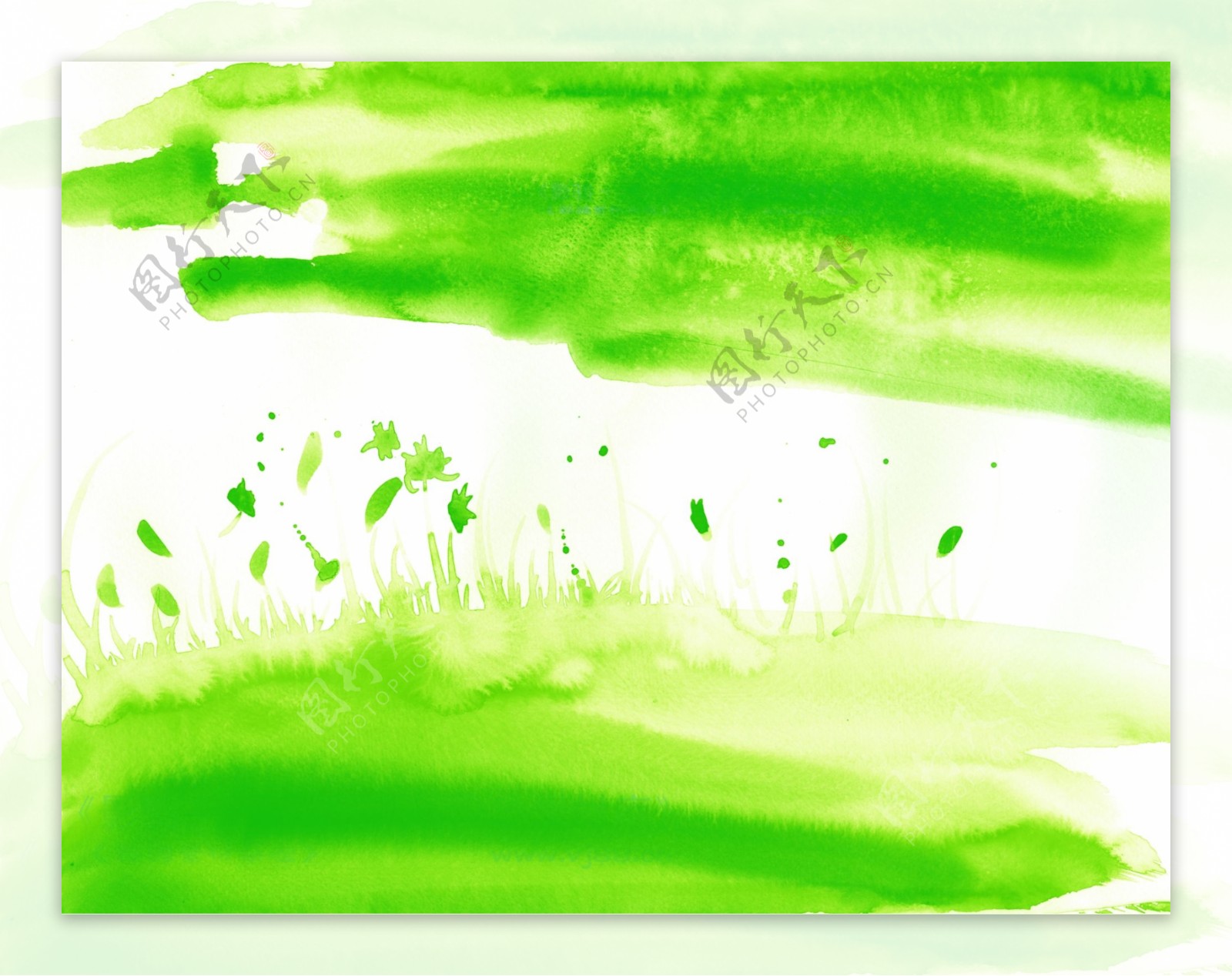 绿色抽象花纹PSD文件