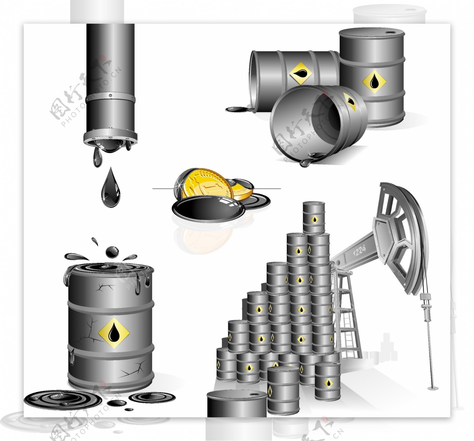 石油工业矢量素材图片
