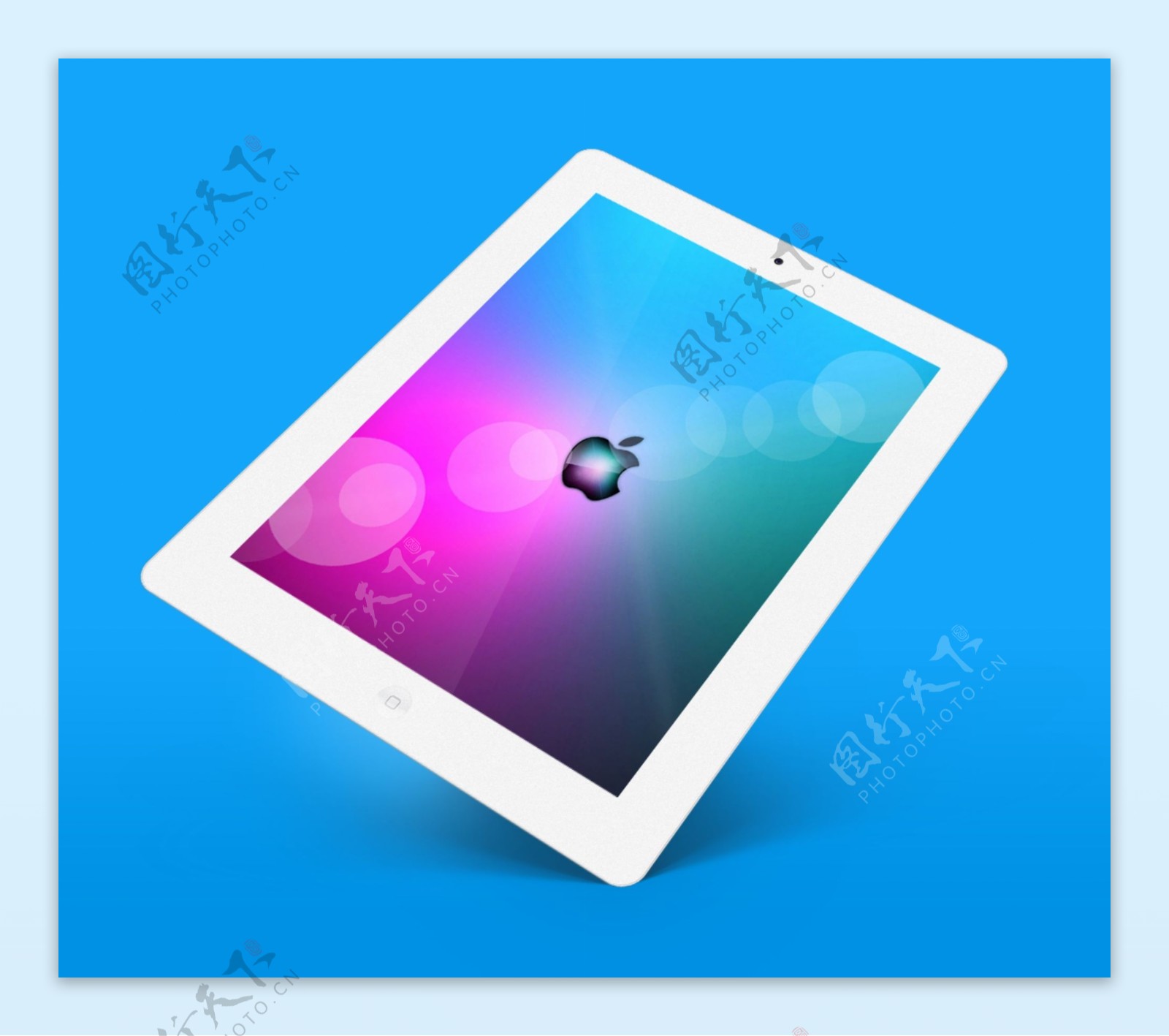 iPad模型的透视效果设计素材PSD分层