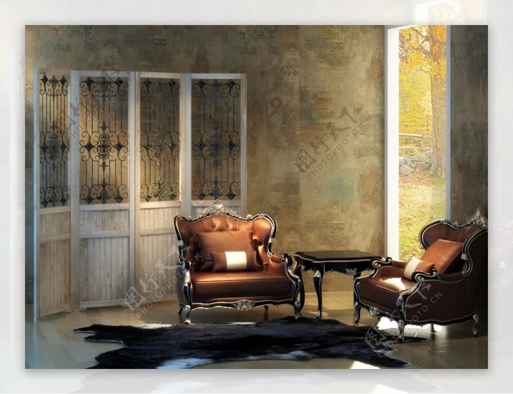复古沙发欧式沙发古典图片