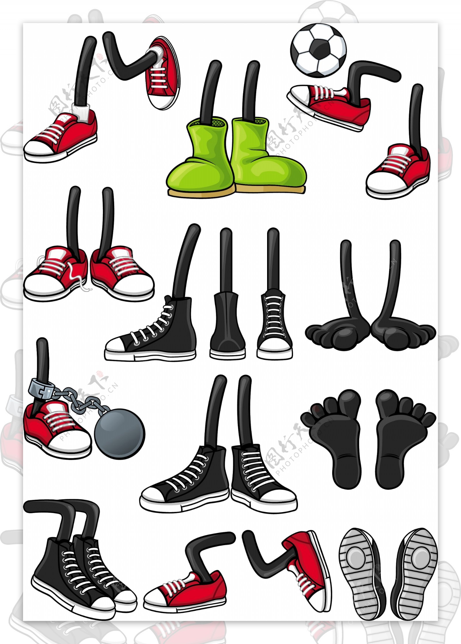 卡通人物鞋子设计