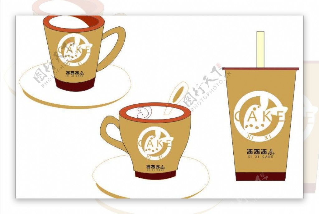 咖啡杯设计图片