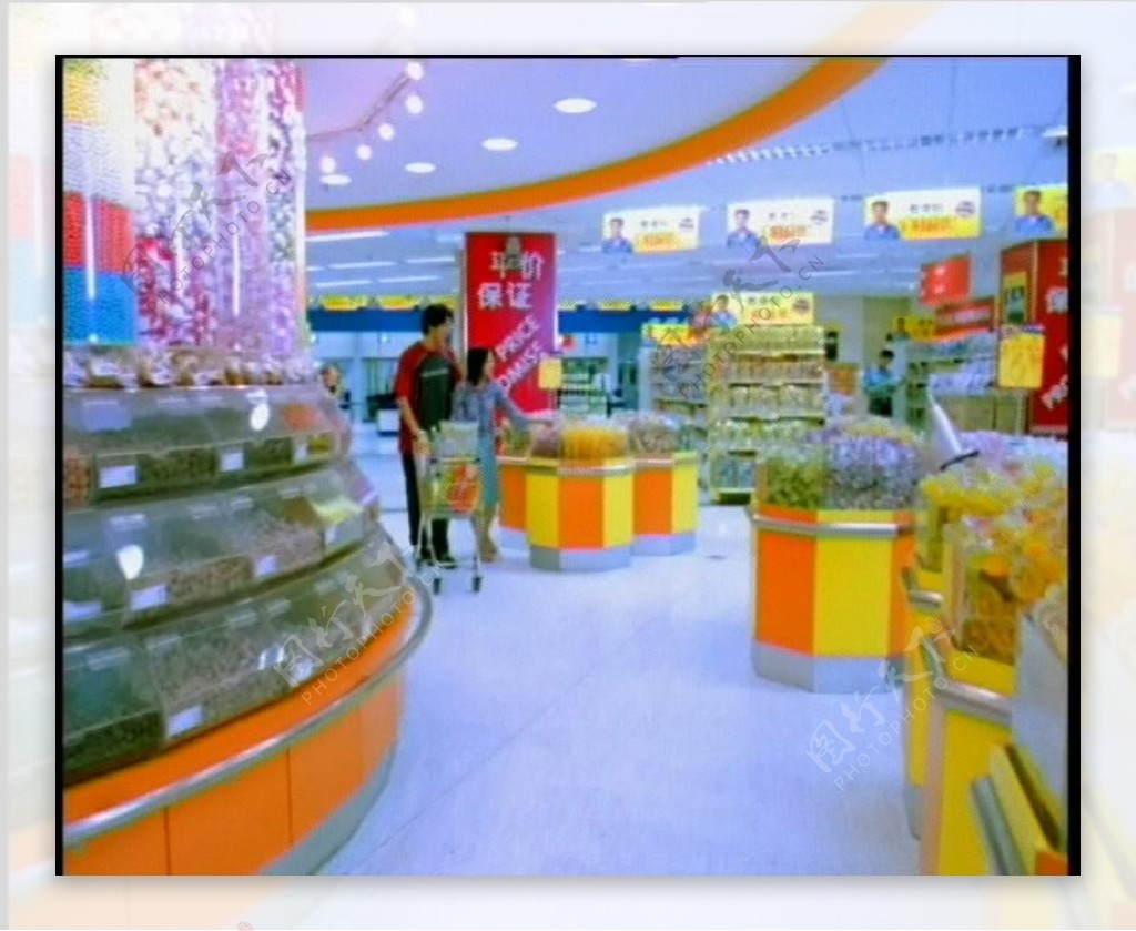 超市购物景观设计市场视频素材