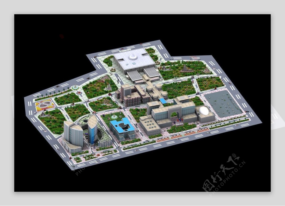 3d城市全景模型图片