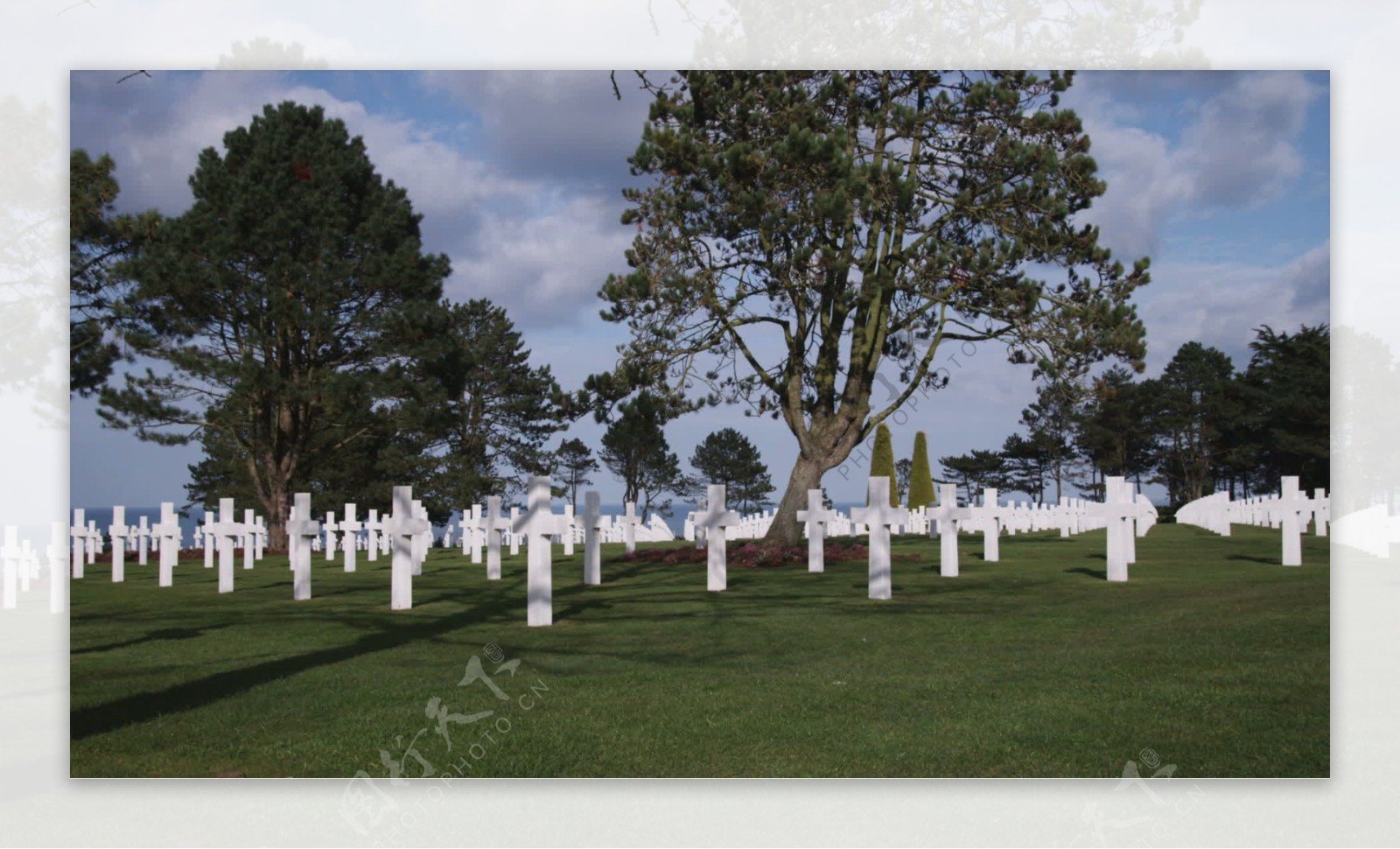 诺曼底美军公墓和二战纪念股票视频
