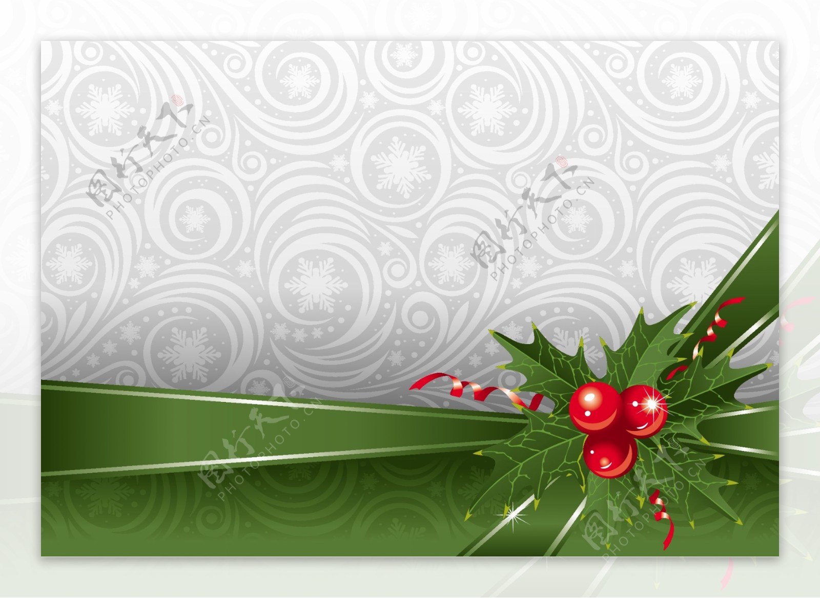 欧式花纹圣诞背景图片