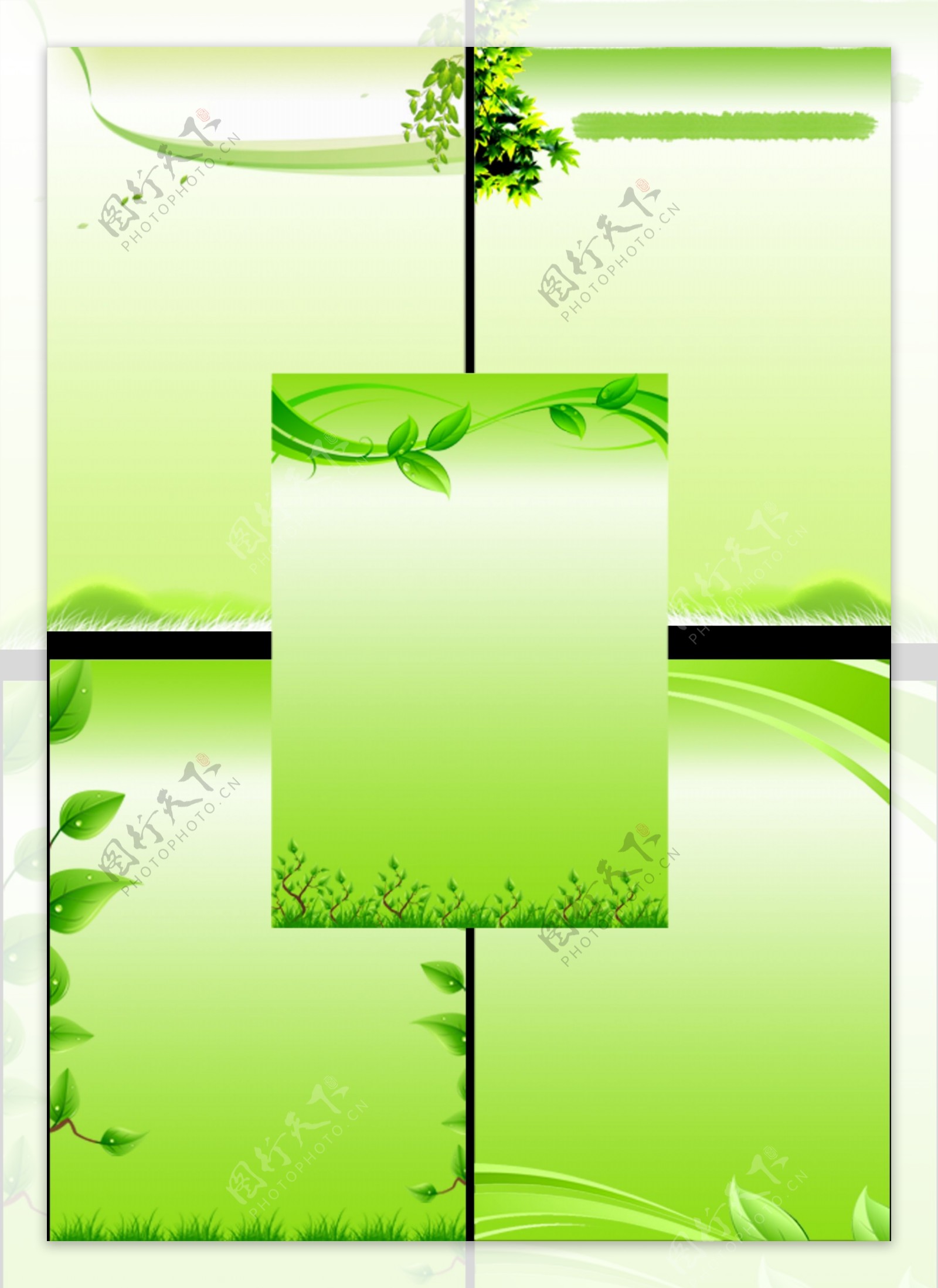 绿色清新展板图片
