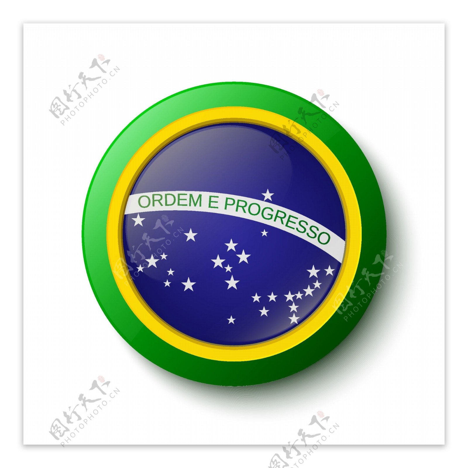 巴西国旗圆形图标图片