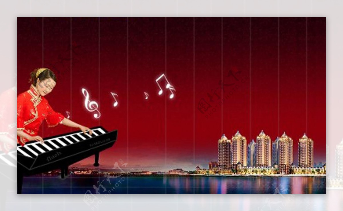 钢琴logo演绎图片