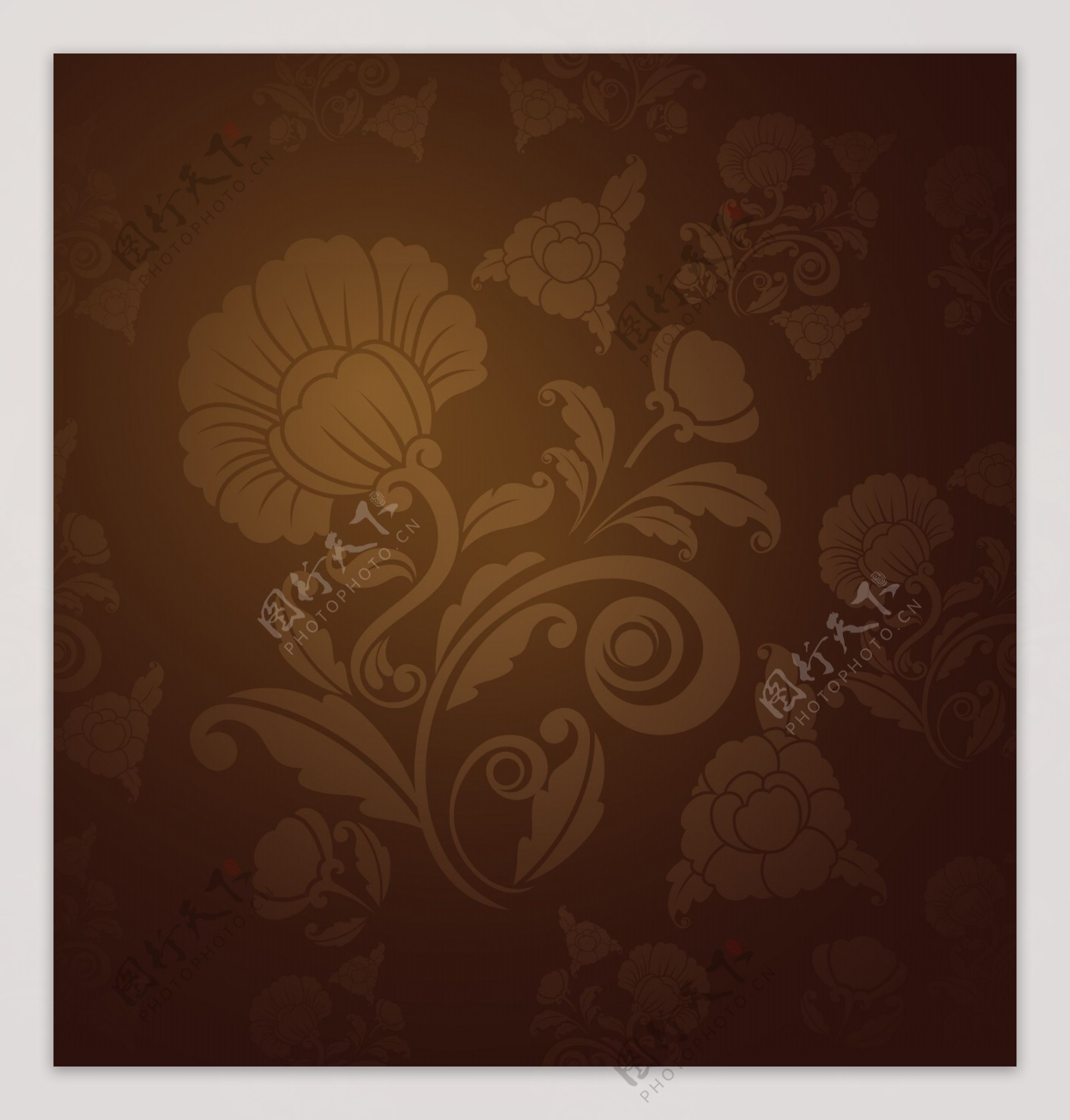 欧式花卉花纹背景图片