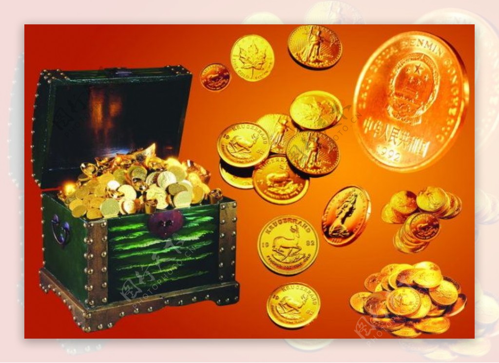 金融元素金币硬币PSD分层素材