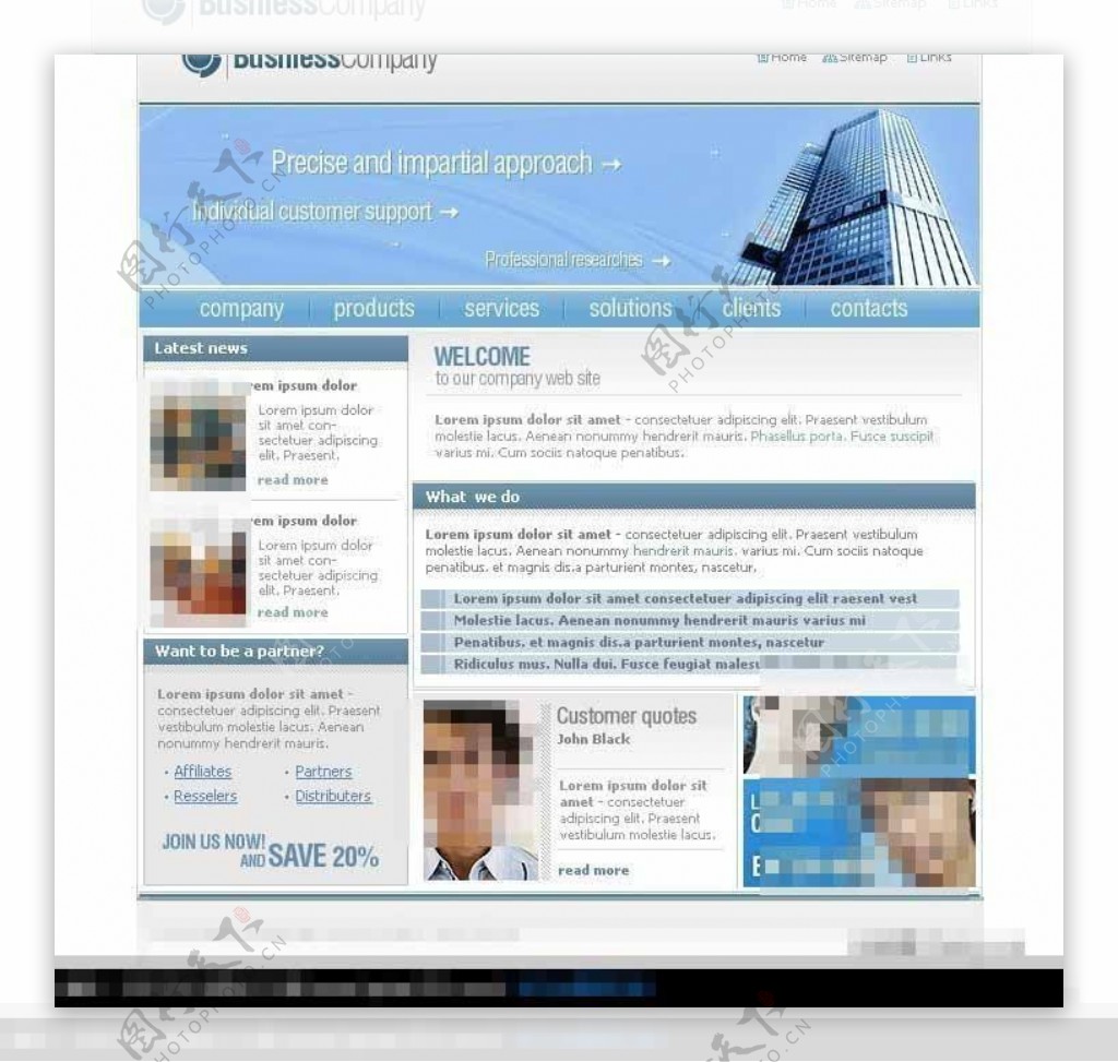 金融投资公司网站设计模板