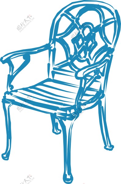 蓝色的椅子剪贴画