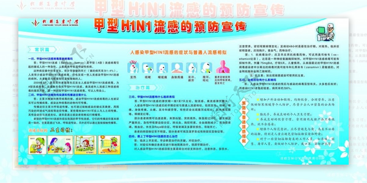 甲型h1n1宣传知识图片