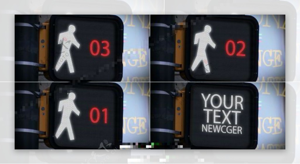 用AE制作简单的人行横道指示灯AE模板
