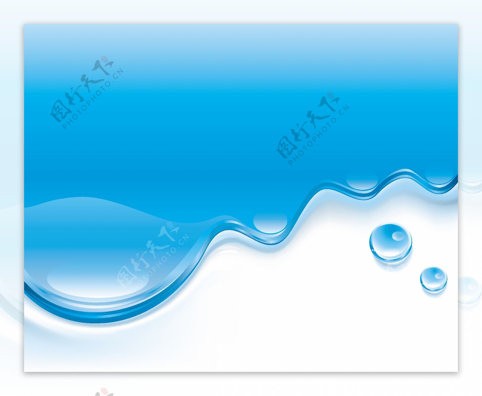 清澈的水蓝色背景矢量素材