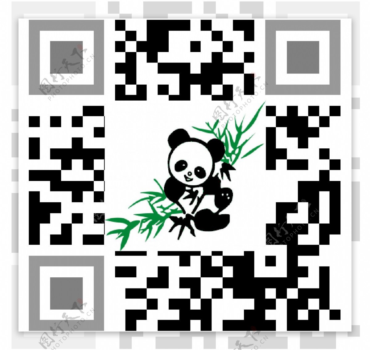 熊猫二维码邮票图片