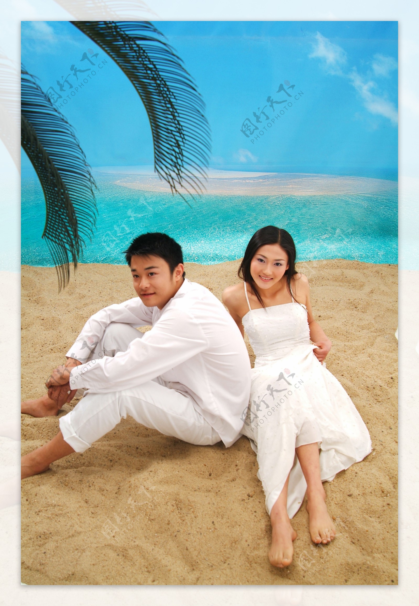 海滩情侣图片素材-编号35914763-图行天下