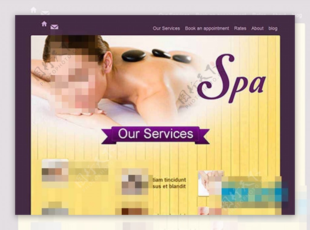 女性spa会所企业网站模板