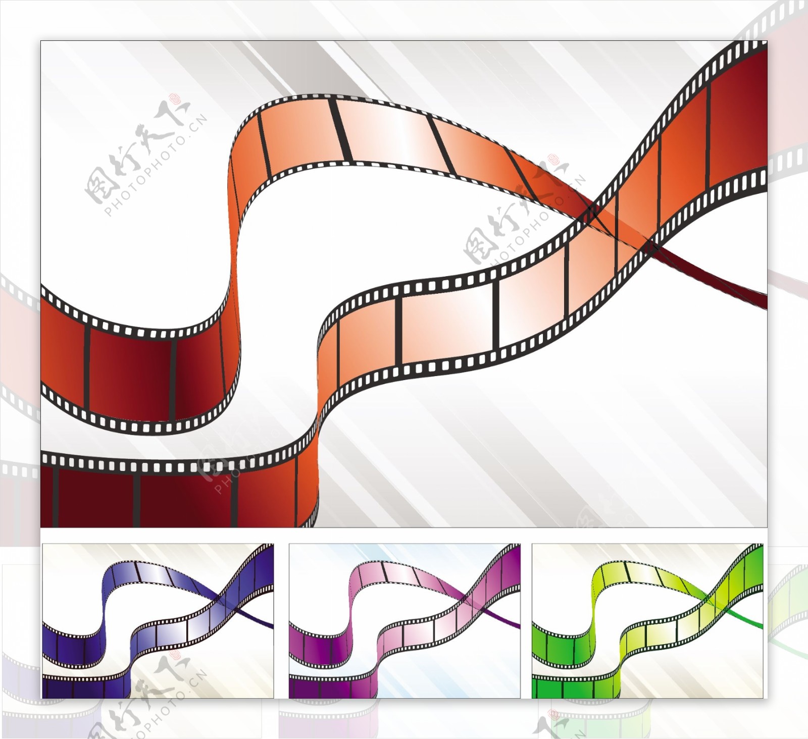 摄影胶片矢量素材