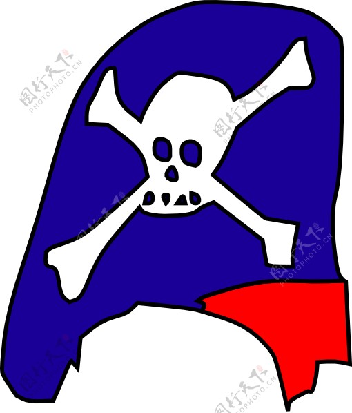 卡通海盗帽的头骨剪贴画
