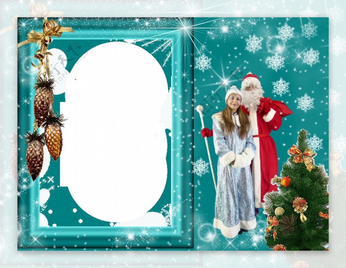 精品圣诞节相框png素材图片