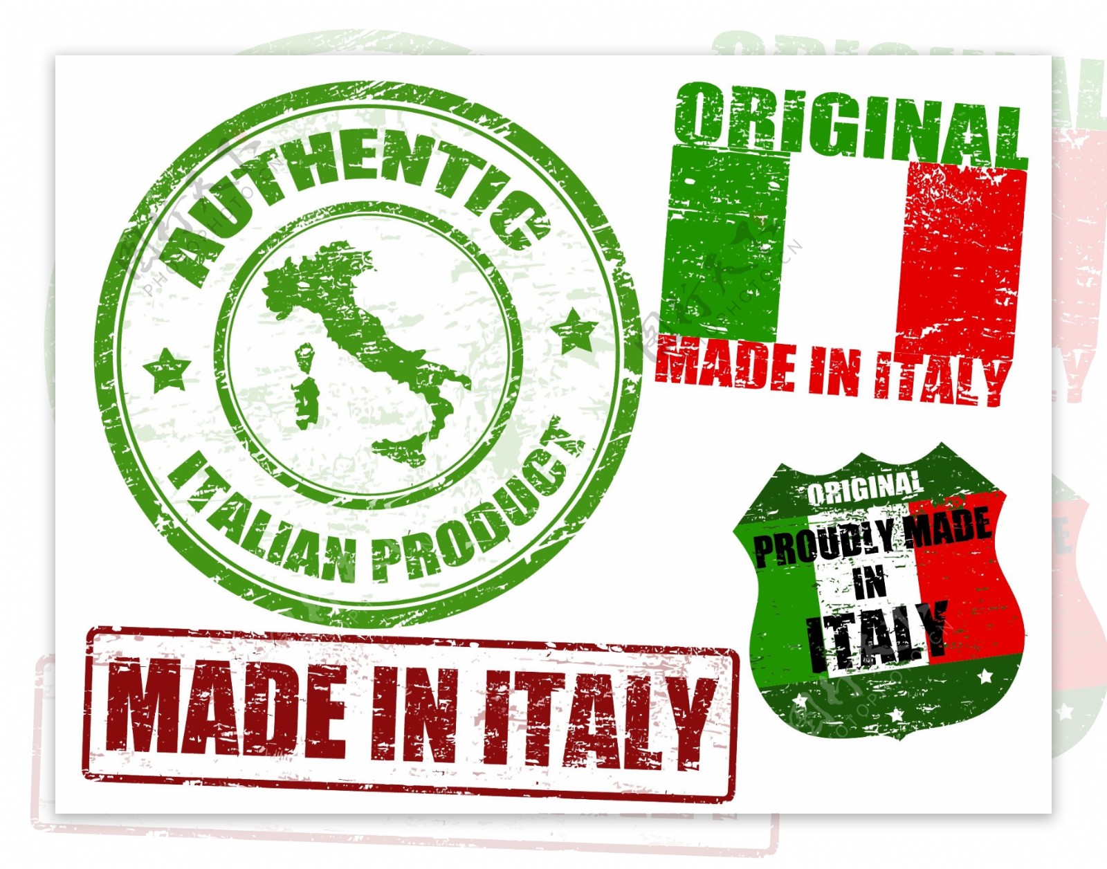 意大利印章标签邮戳图片
