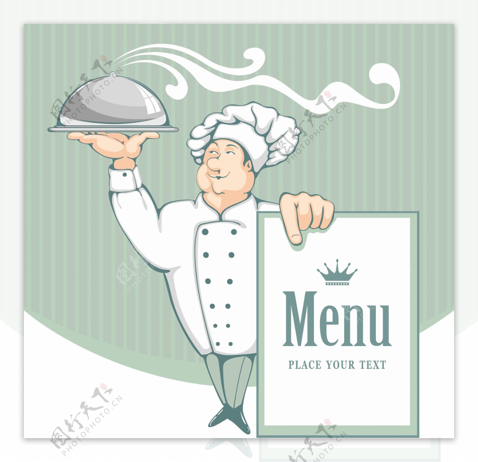 厨师欧式菜单封面设计图片