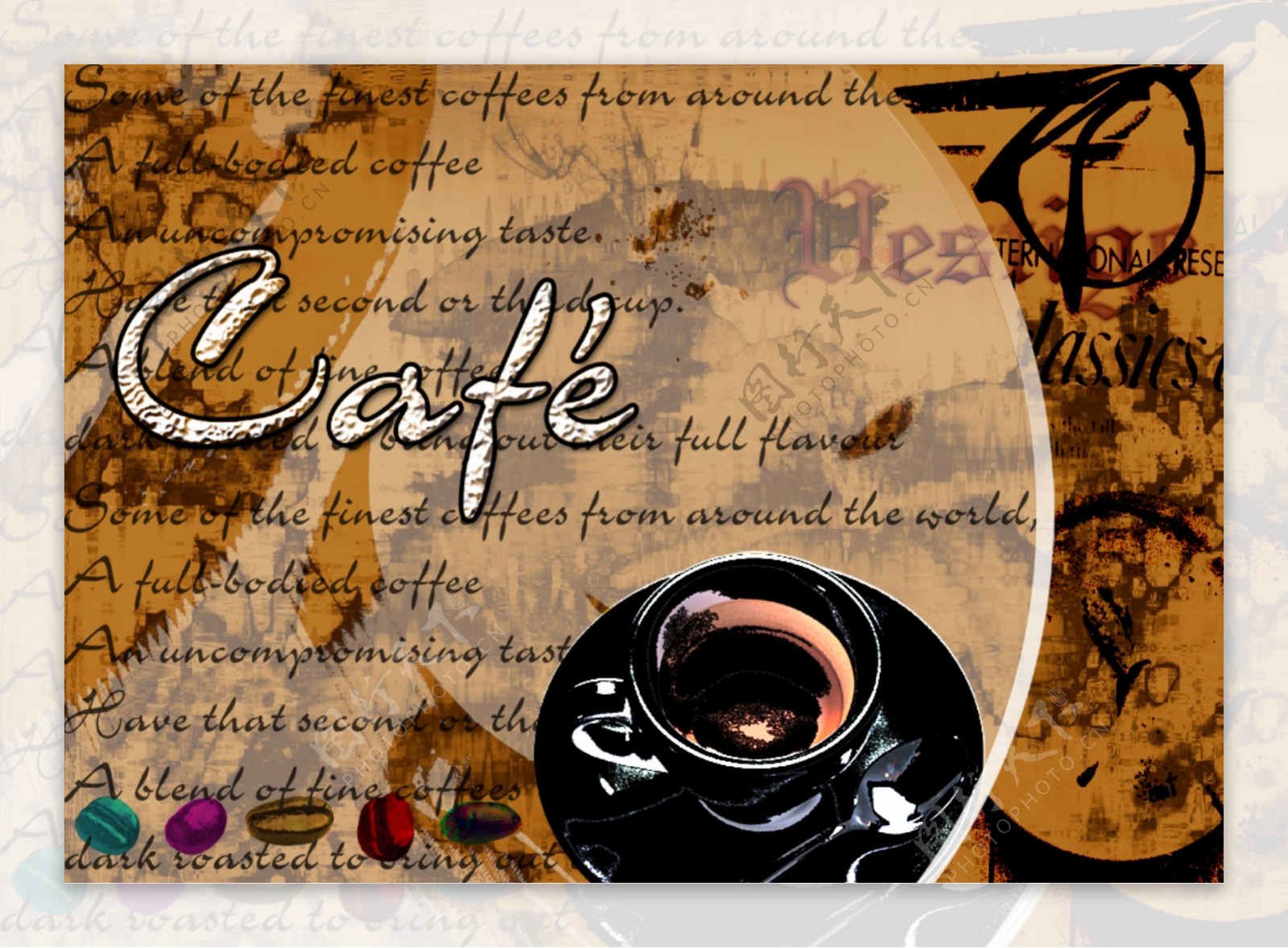 Cafe咖啡背景素材
