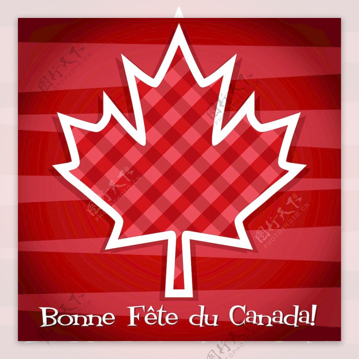 加拿大国庆节快乐卡矢量格式