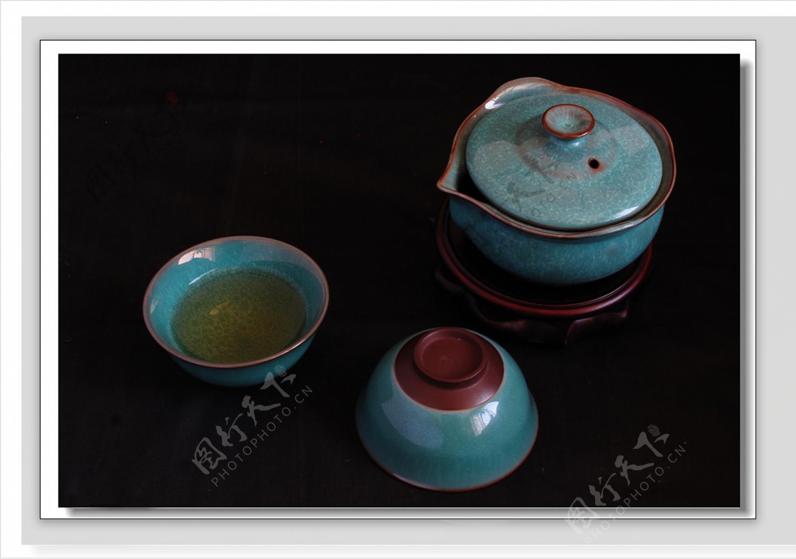 茶具茶艺中国古典茶道背景素材