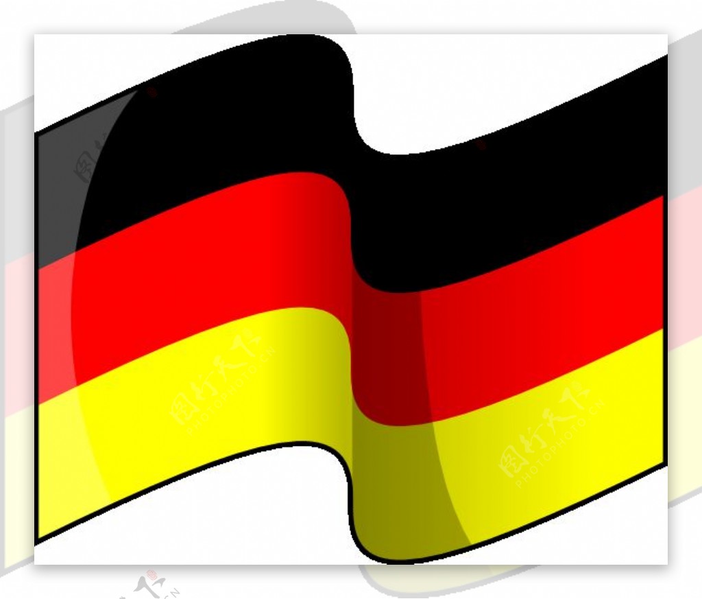挥舞着德国国旗的剪辑艺术