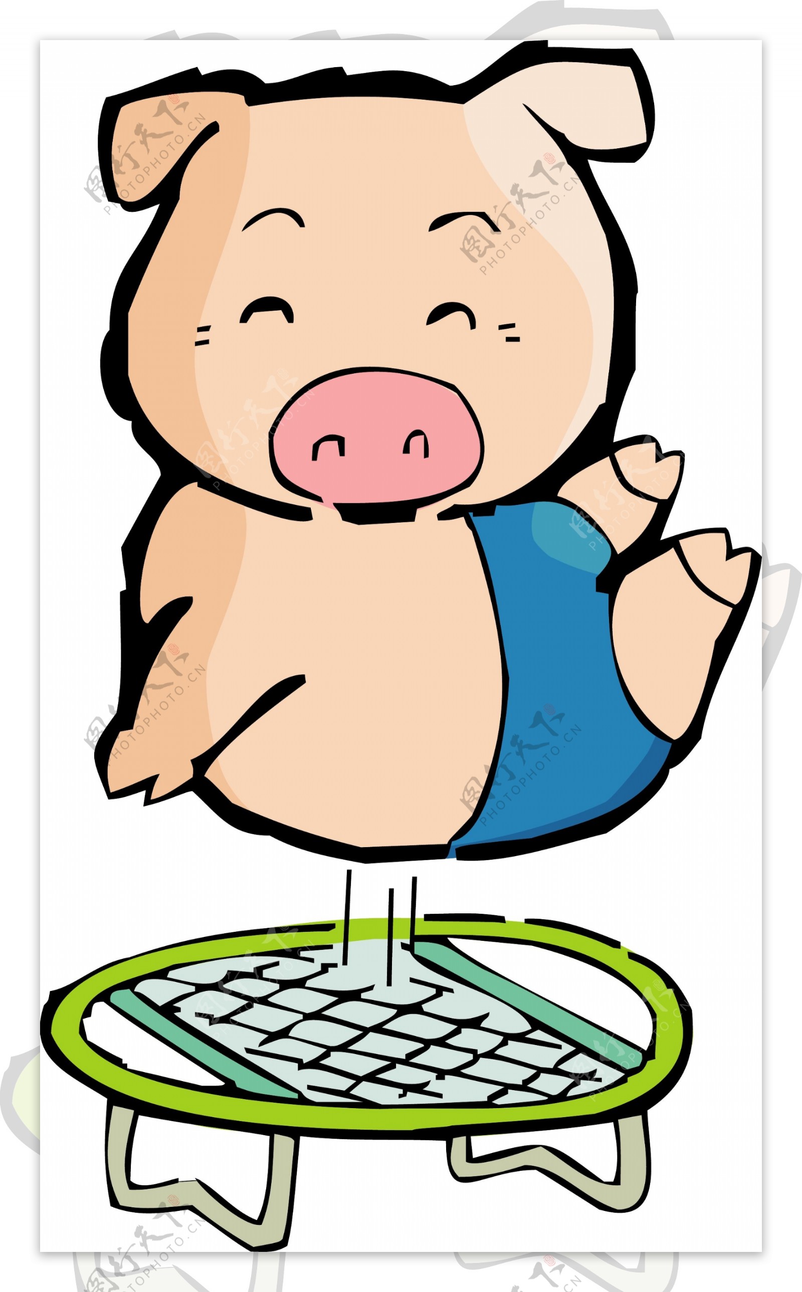 卡通生肖猪年素材可爱猪矢量图16