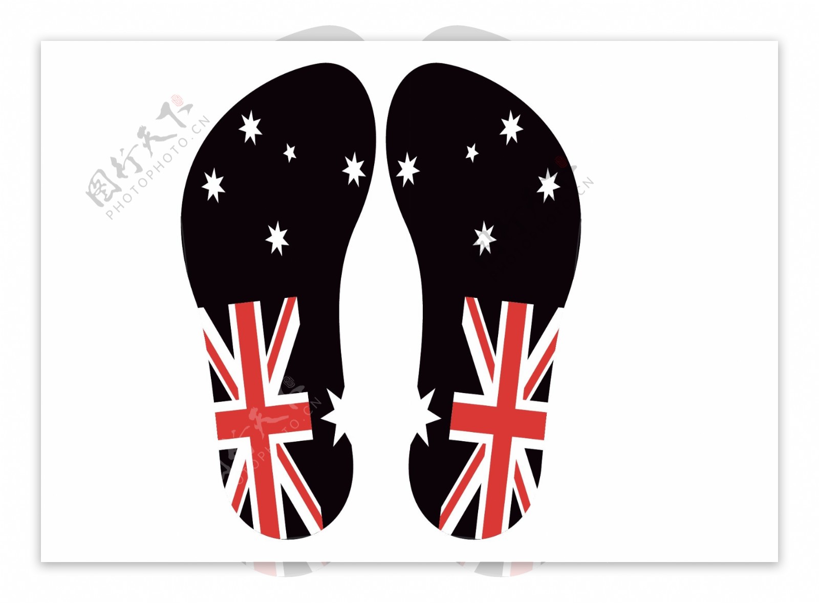 澳大利亚拖鞋矢量图图片