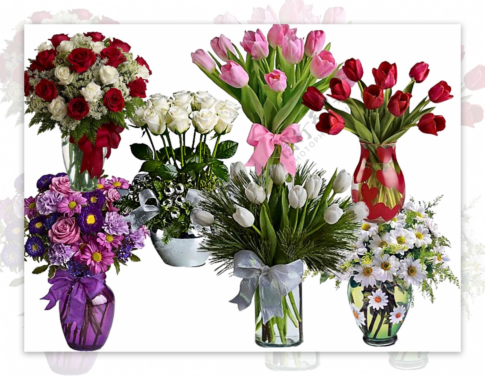 花瓶和花束