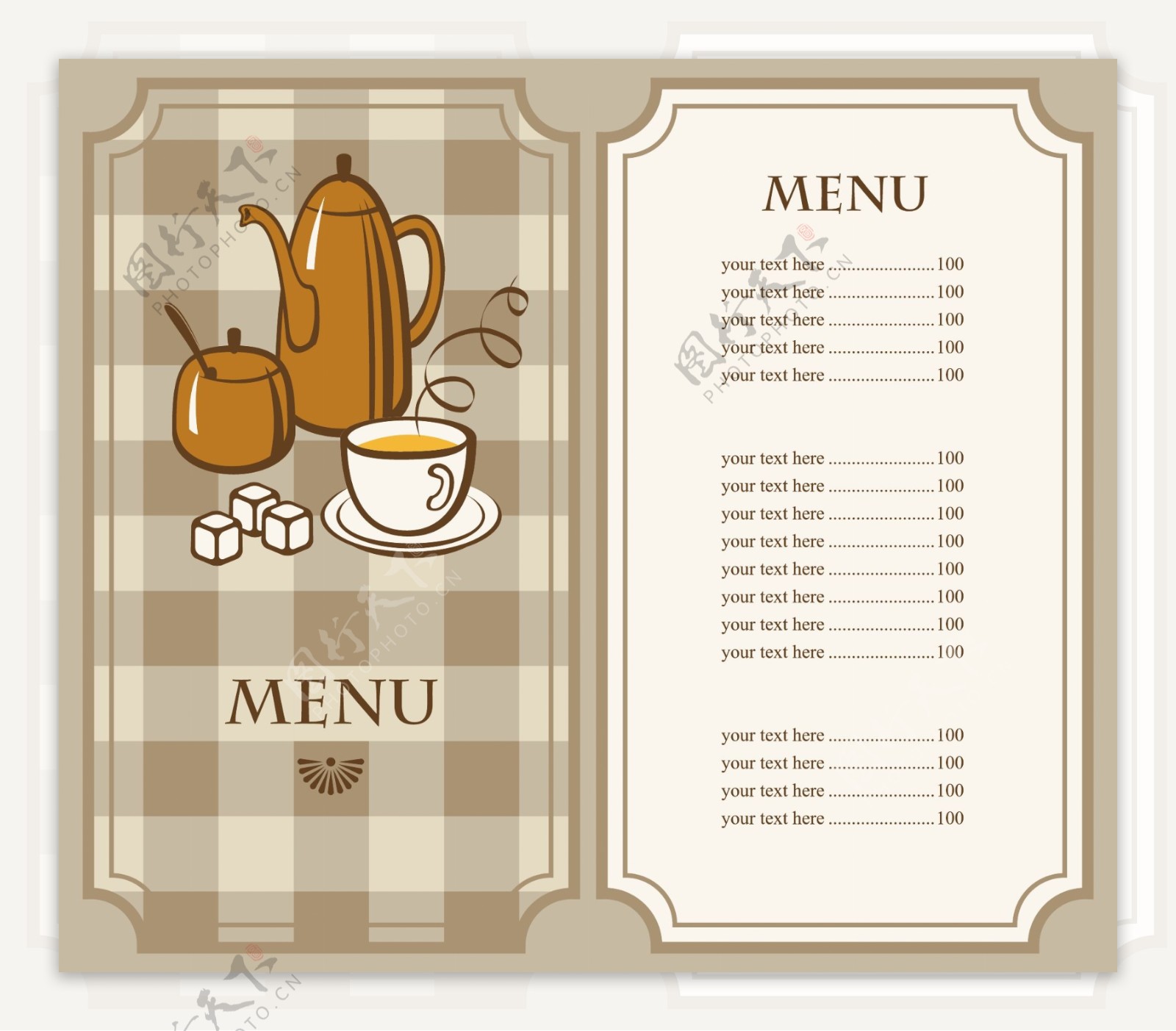 西餐咖啡酒水菜单封面图片