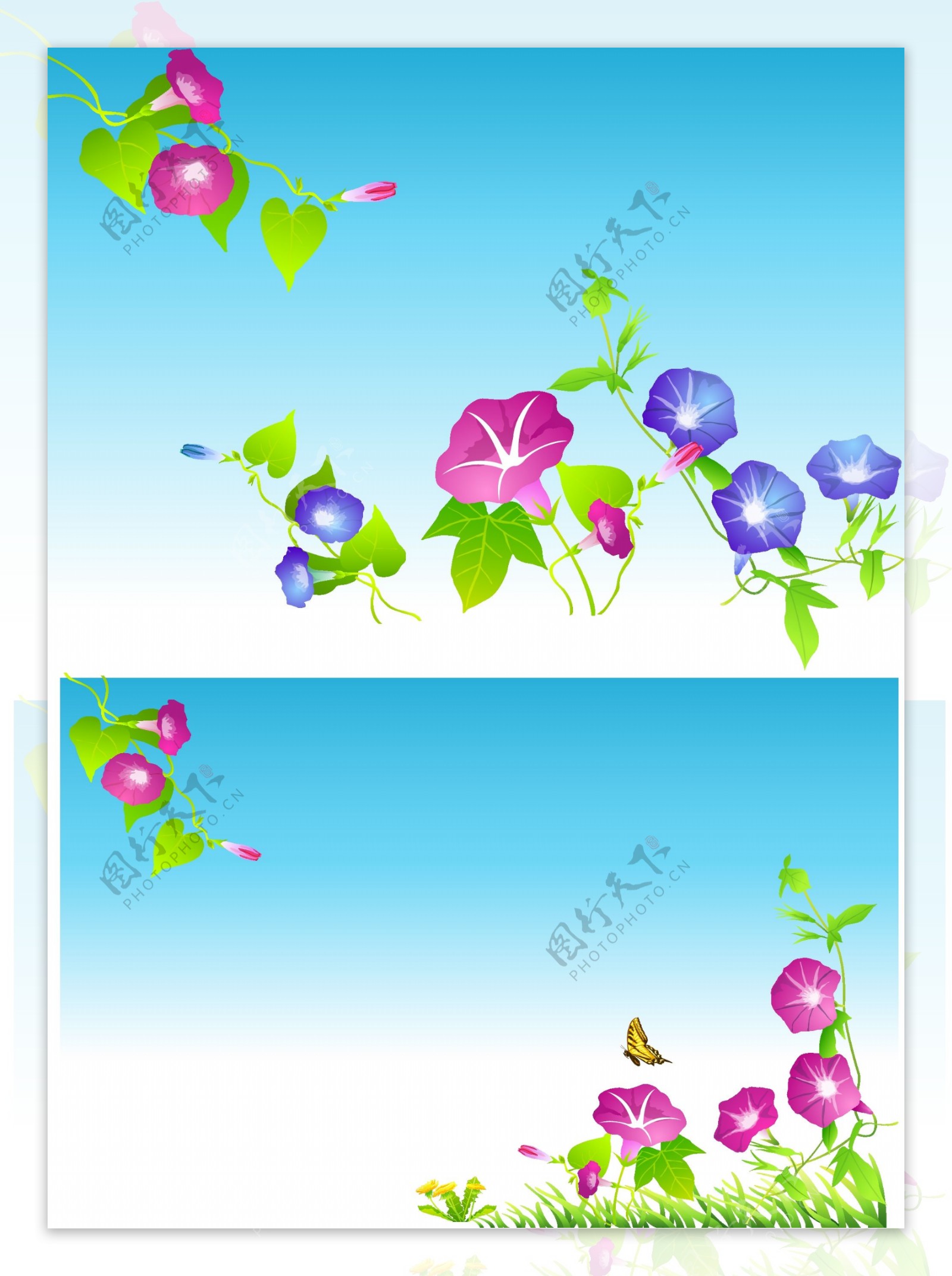 矢量鲜艳的花朵花儿图片素材3