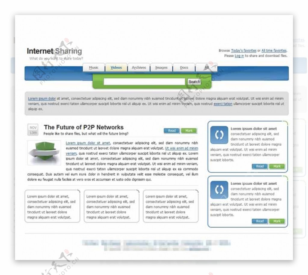 商务企业网站CSS圆角模板
