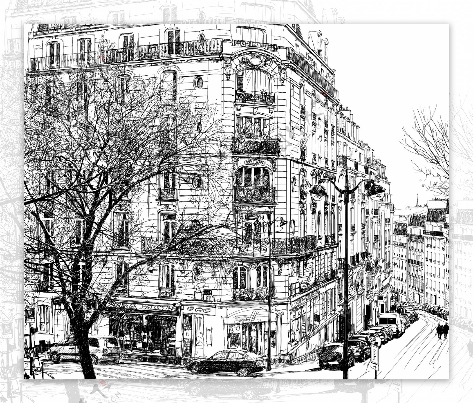 弗洛伦萨 城市 风景 素描 手绘 插画|插画|插画习作|霜月菲 - 原创作品 - 站酷 (ZCOOL)