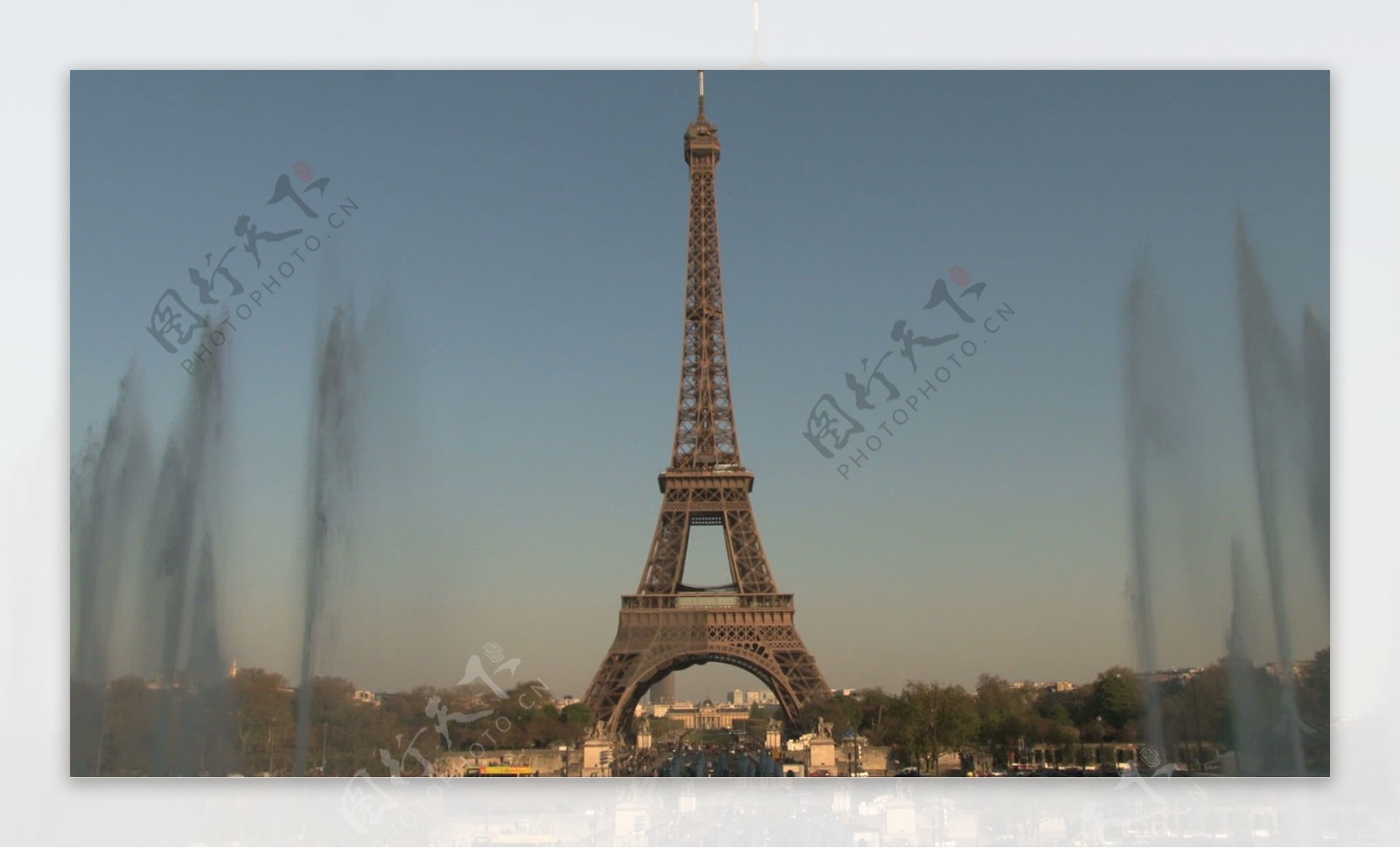 埃菲尔铁塔和喷泉股票视频视频免费下载
