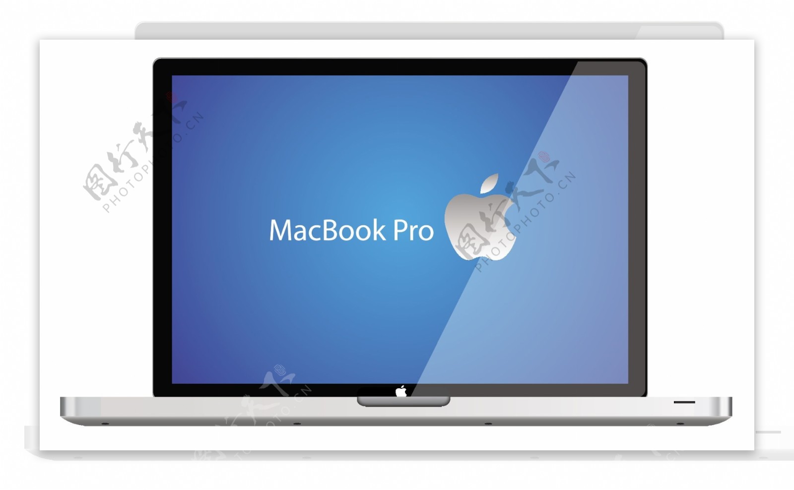 现实的MacBookPro的矢量图形