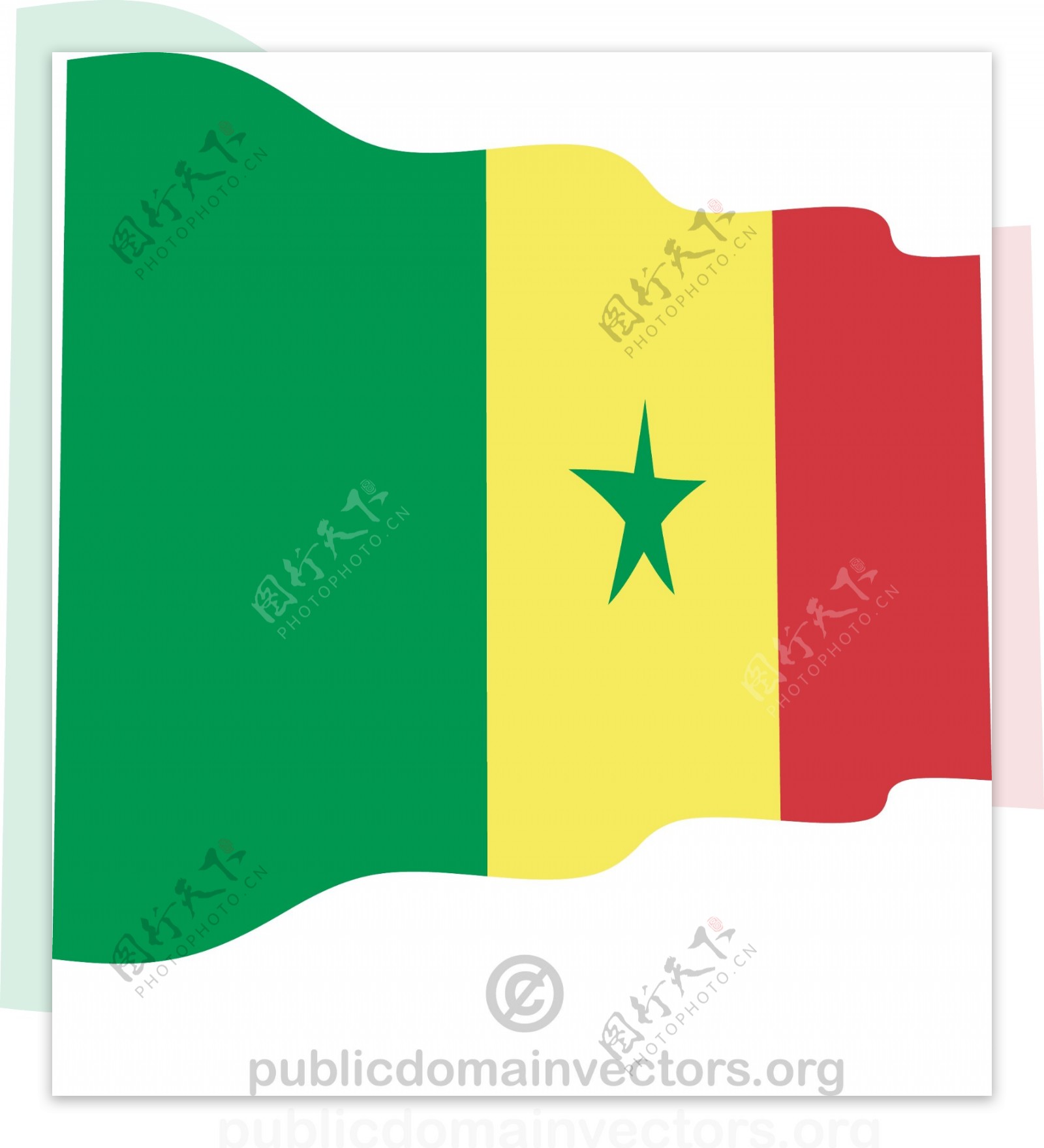 矢量塞内加尔共和国国旗