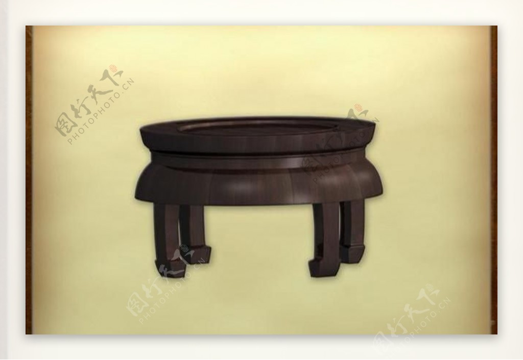 中国古典家具凳子0043D模型