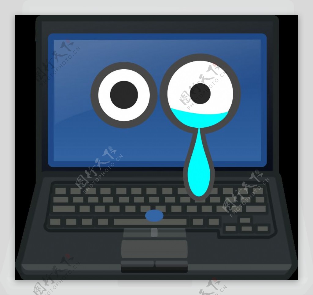 笔记本电脑哭的眼睛接触