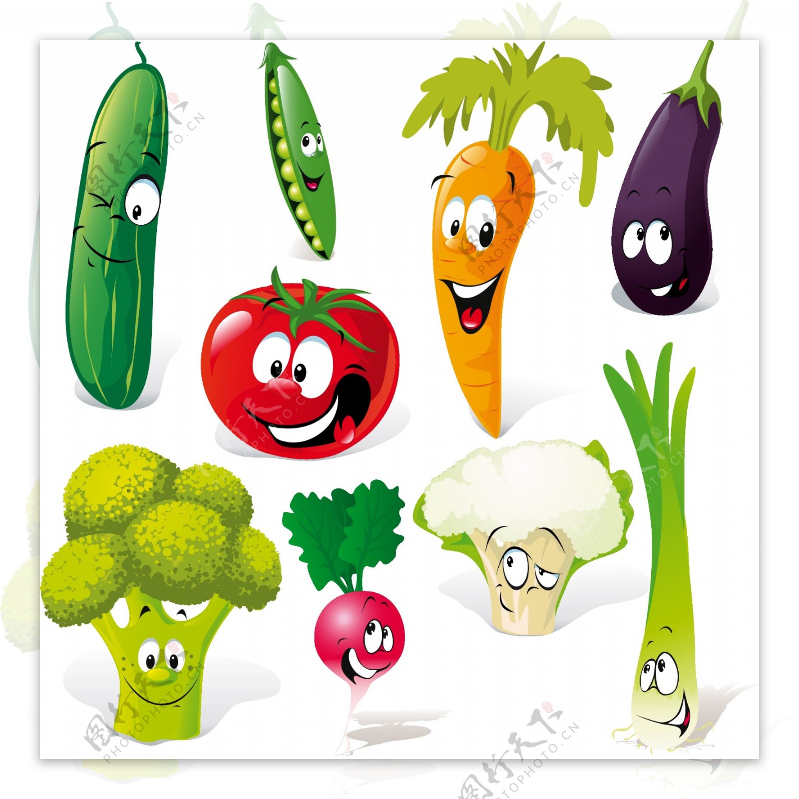 矢量蔬菜卡通