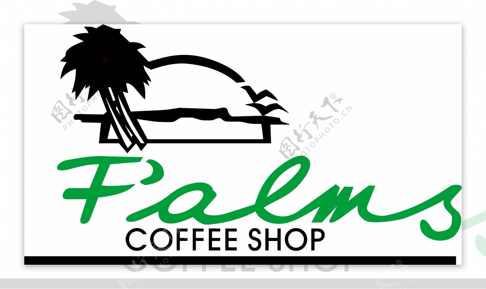 棕榈咖啡店的标志