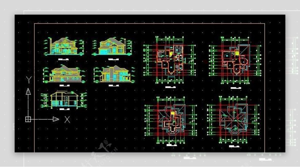 带阁楼二层简易实用型房屋设计图17x19