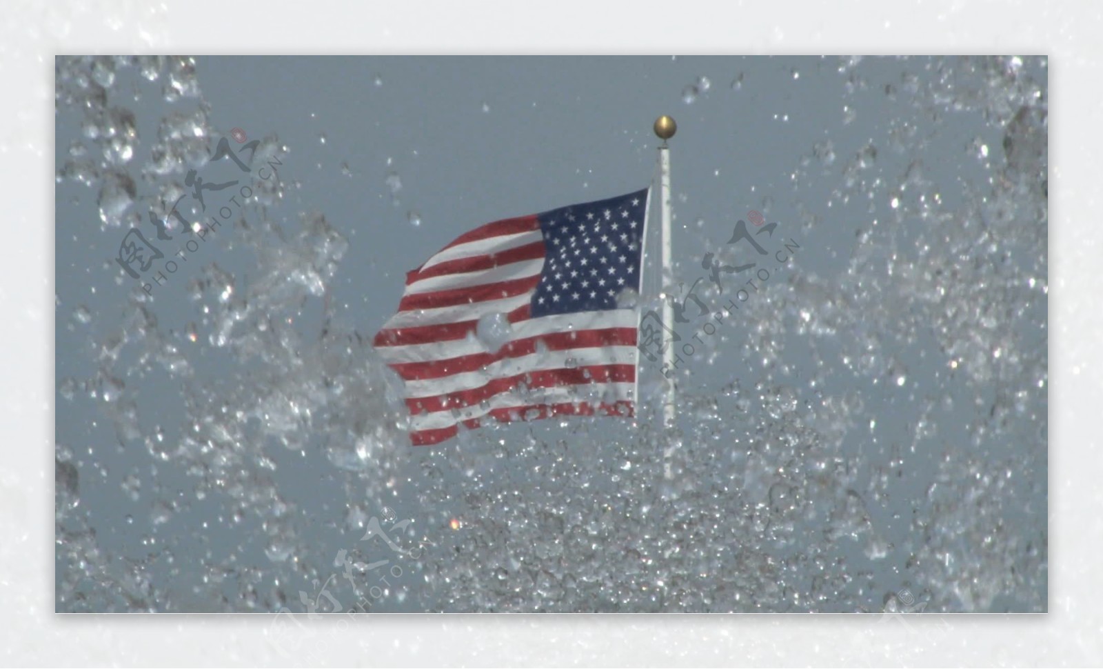 美国国旗有雨的影响3股票的录像视频免费下载
