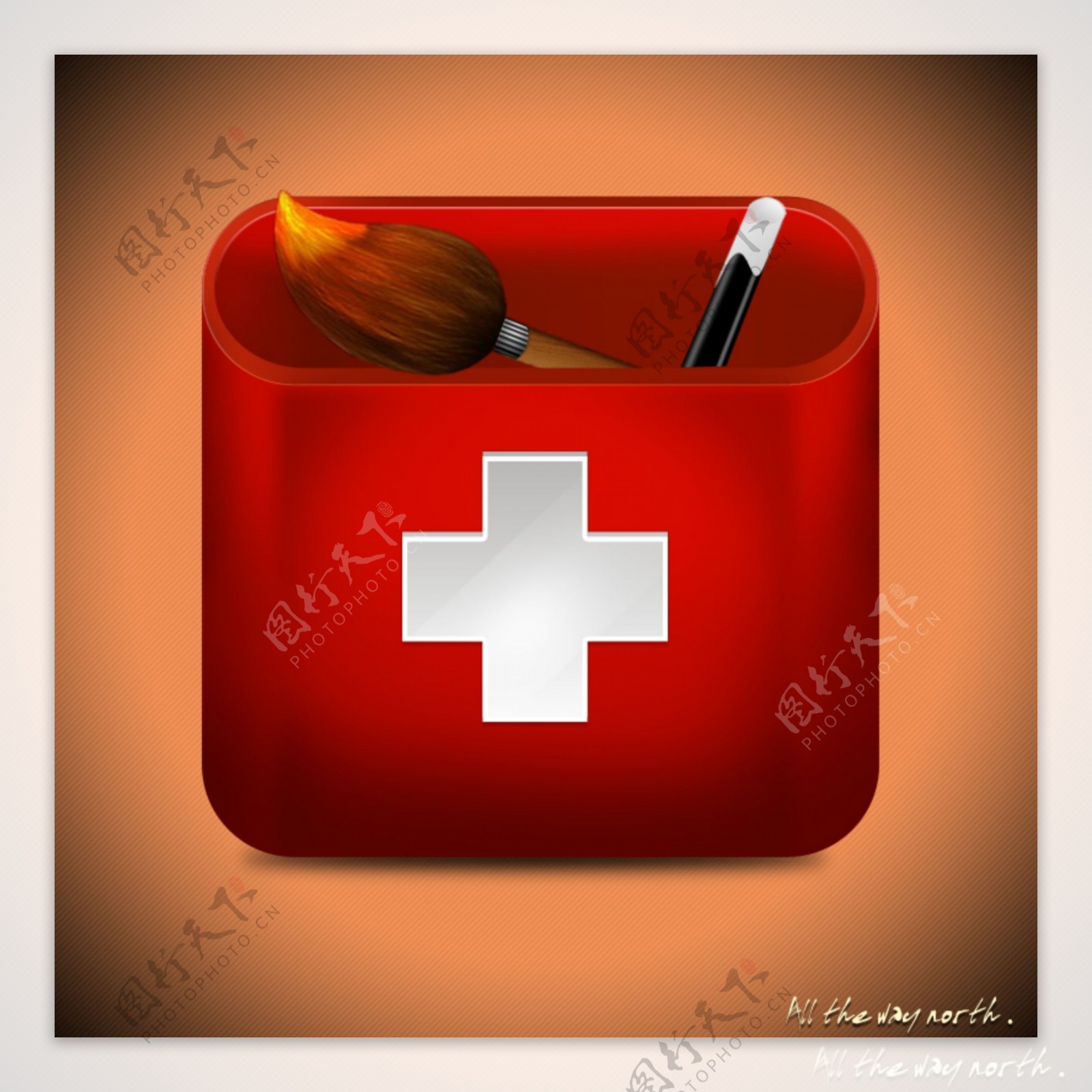 红十字应用设计PSD分层素材